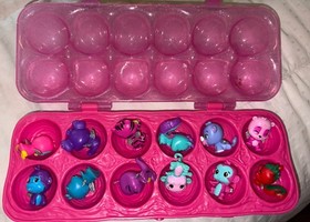Lot Of 12 Hatchimals Colleggtibles, Egg Crate, Jungle Tree House READ A18