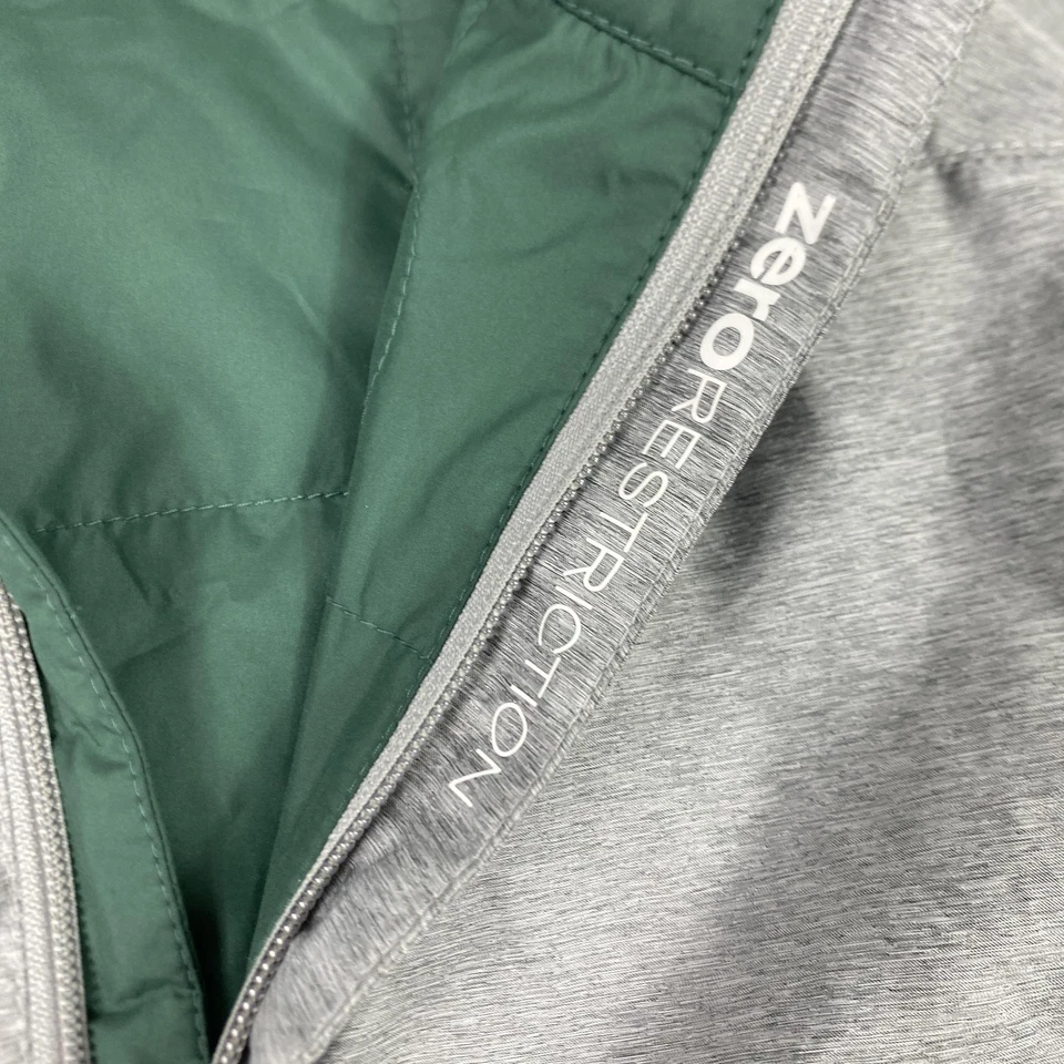 Zero Restriction Vest Mens Medium Green Gray Reversible Tour Series Golf Lined - Image 4 of 4