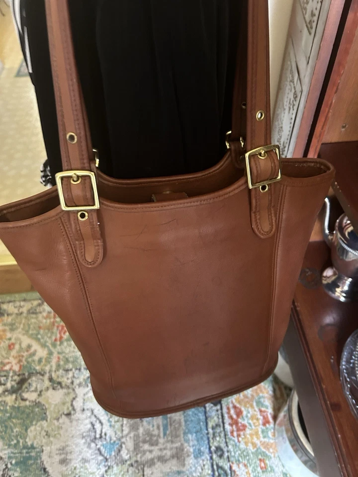 Vintage Coach Legacy Large Shopper/Shoulder Tote.  British Tan 9090 Made In USA  - Image 2 of 4