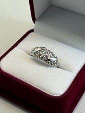 Vintage Sterling Silver 925 Ring CZ Cluster Band 2.2g Elegant
