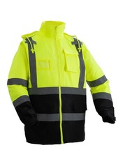 VEVOR High Visibility Reflective Safety Jacket Waterproof Hoodie Yellow Black L