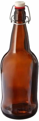 HOME BREW OHIO 4 X 32 oz. Amber EZ Cap Kombucha Bottle