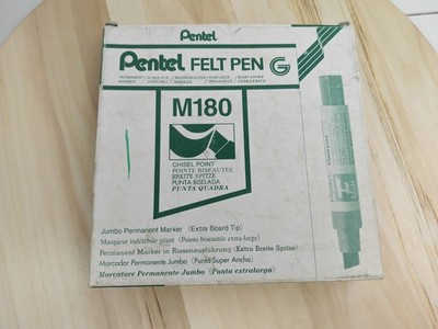 Pentel M180 Jumbo Permanentmarker grün Keilspitze Filzstift x5 Marker Japan