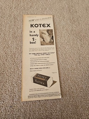 TBOOKL12 ZEITSCHRIFTENWERBUNG 11X4'' KOTEX - BINDEN 