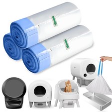 Self Cleaning Cat Litter Box Liners-60 Counts, Extra Thick Litter Bags for Au...