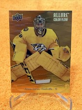 Juuse Saros 2023-24 Allure Hockey #CF-4 ORANGE-YELLOW COLOR FLOW Predators