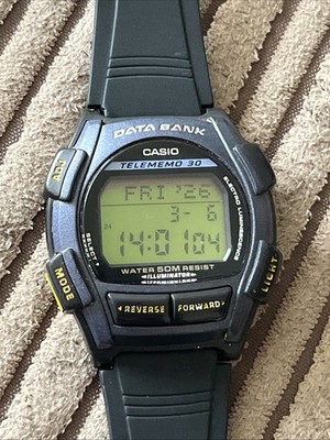 Casio Data Bank DB-35H Telememo 30 Digitaluhr - funktioniert (022635CO)