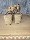 Sole Society Audrina Espadrille Sandals Size 5.5m/36 Tan Animal Print Buckle — photo 3