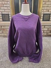 Russell Athletic Vtg 90s Purple Crewneck Sweatshirt Womans Sz Large High Cotton