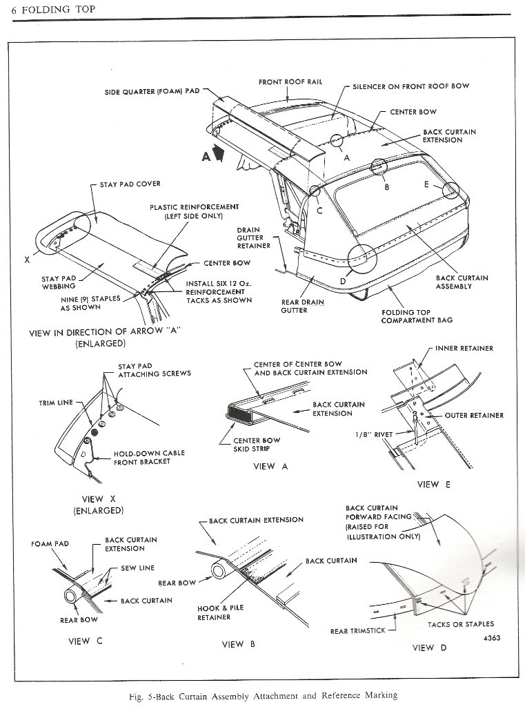 19711975 Chevrolet Caprice & Impala convertible top frame service repair manual eBay
