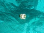Unique, Classy, pretty, clear topaz ring, set in gold and silver plating, sz 6.5 — photo 5