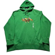 Polo Ralph Lauren Men  s Hoodie Sweater 2XB GREEN TRIPLE-PONY Fleece NWOT