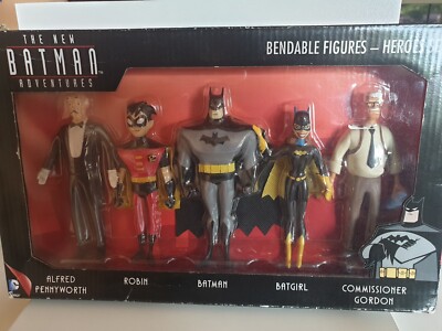 DC New Batman Adventures Bendable Figuren Set OVP 5 Figuren Batman Robin Batgirl
