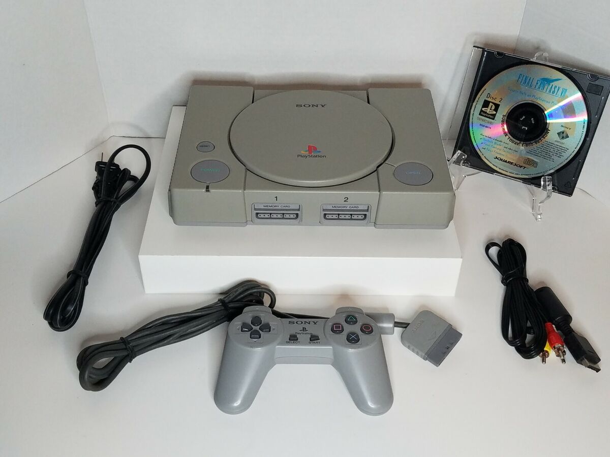 Playstation 1 Original Vintage Sony Retrogame Psx Ps1 Ps Console with  Dualshock