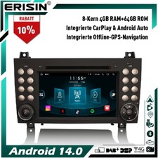 8-Kern Android 14 Autoradio GPS Navi Mercedes-Benz SLK Klasse R171 CarPlay CD BT