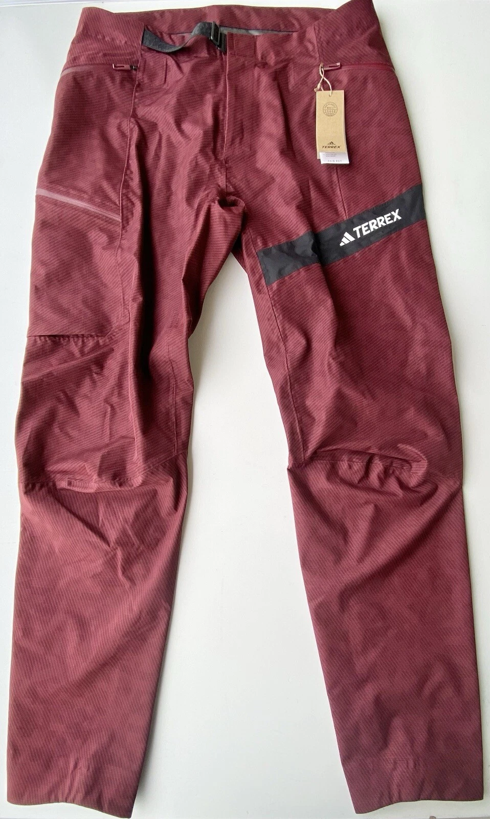 Adidas Terrex TechRock RAIN.RDY Primeknit Pants Shadow Red Men’s 38” HU1827 New