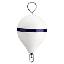 Polyform Mooring Buoy w/SS 17 Diameter - White Blue Stripe