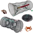 2 x CRAB TRAP NET CRAB PRAWN SHRIMP CRAYFISH LOBSTER EEL BAIT FISHING POT BASKET