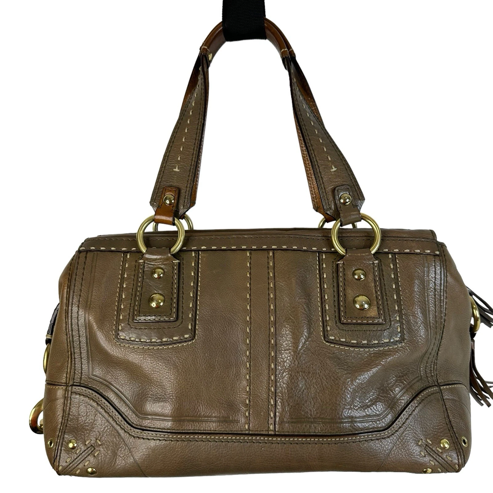 Borsa a tracolla Coach Hamptons Andrea 10555 autentica borsa da medico in pelle grande