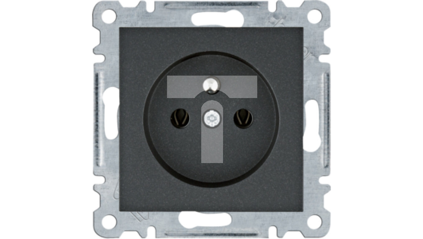Lumina Power socket with ground 16A / 250VAC black WL1023 /T2UK