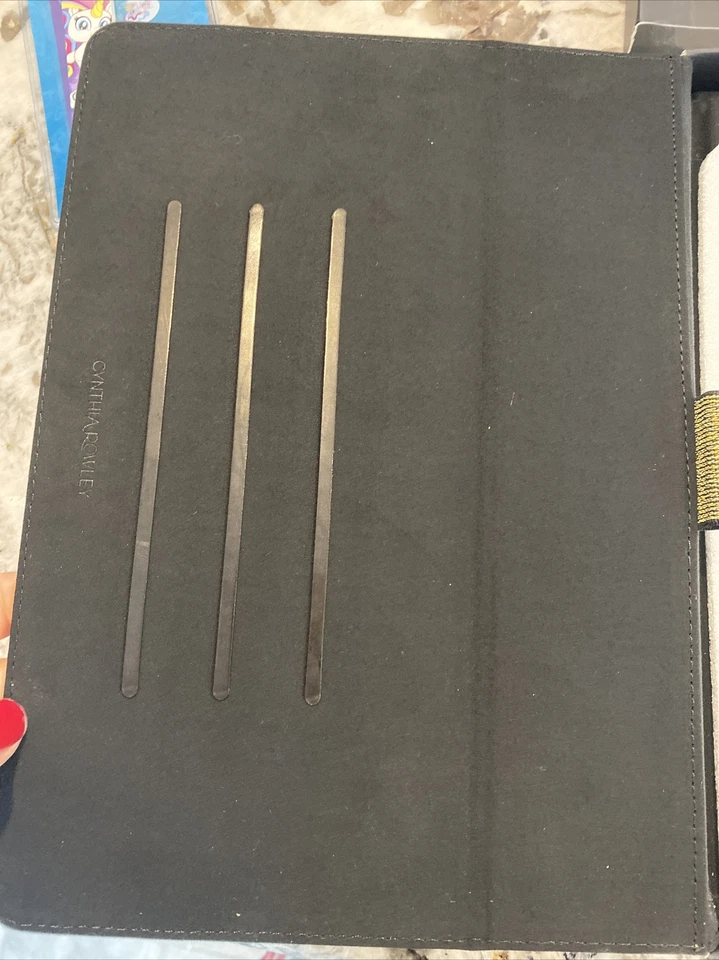 Cynthia Rowley Magnetic Folio for 9-10 Inch Tablets~Black/Gold - Image 3 of 4