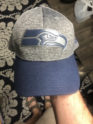 New Era Heathered Gray/royal Seattle Seahawks 2022 Sideline 39thirty Historic Flex Hat In