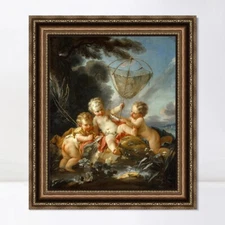 Framed Canvas Giclee Print Series#097 by Francois Boucher Wall Art Home Decor