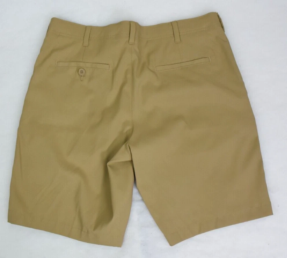 BCG Mens Golf Shorts Size 34W Khaki polyester spandex Lightweight Stretch