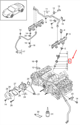 Einspritzdüse für Porsche Cayman 987, 9A1110128AX, NEU, ORIGINAL