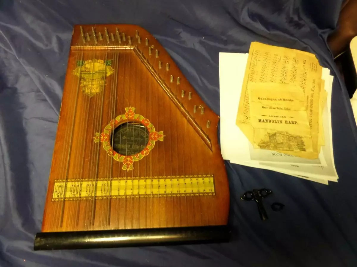 Menzenhauer Guitar Zither No. 2 U.S. Guitar Zither Panama Model 1915 RARE R9