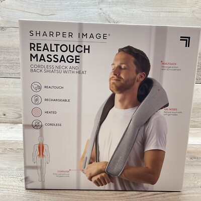 Sharper Image Realtouch Massage Wireless Neck and Back Shiatsu with Heat
