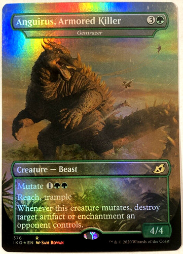 MTG Anguirus, Armored Killer - Gemrazer FOIL Ikoria: Lair of Behemoths 376 NM