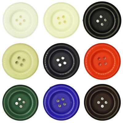 Grobe Knöpfe 28 mm 32 mm groß Mantel Jacke großer Rand 9 Farben KAUFEN 2 4 oder 8 420D