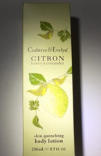 Crabtree & Evelyn Citron, Honey & Coriander Skin Quenching Body Lotion 250ml New