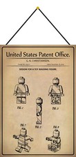 Blechschild 20x30 US Patent Spielzeugfiguren historisch  Wand Deko Bar Kneipe Ca