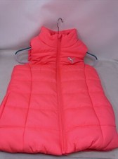 Puma Girls Medium 10-12 Puffer Vest Full Zip Bright Hot Pink With Pockets