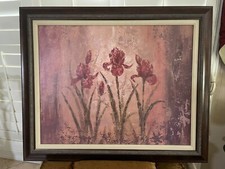 Cuadro estilo Vivian Flasch Single Blum The Iris 28" H X 34" W X 1" D