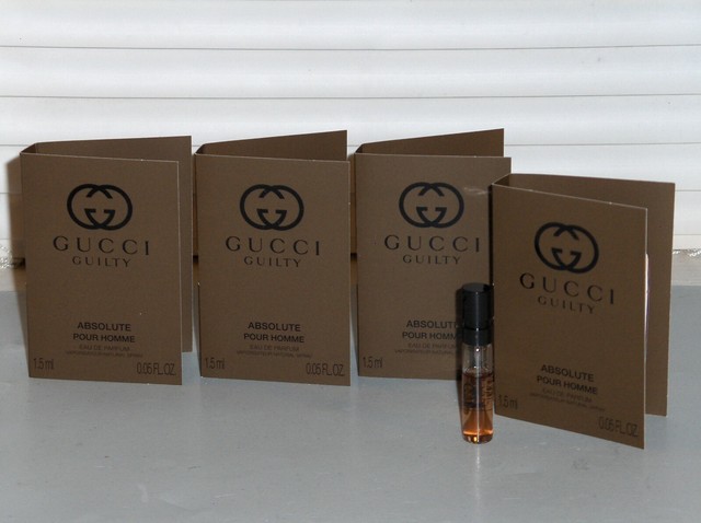 2 Gucci Guilty Absolute Pour Homme EDP Spray Sample Vials .05 Oz Ea. Mens  for sale online | eBay