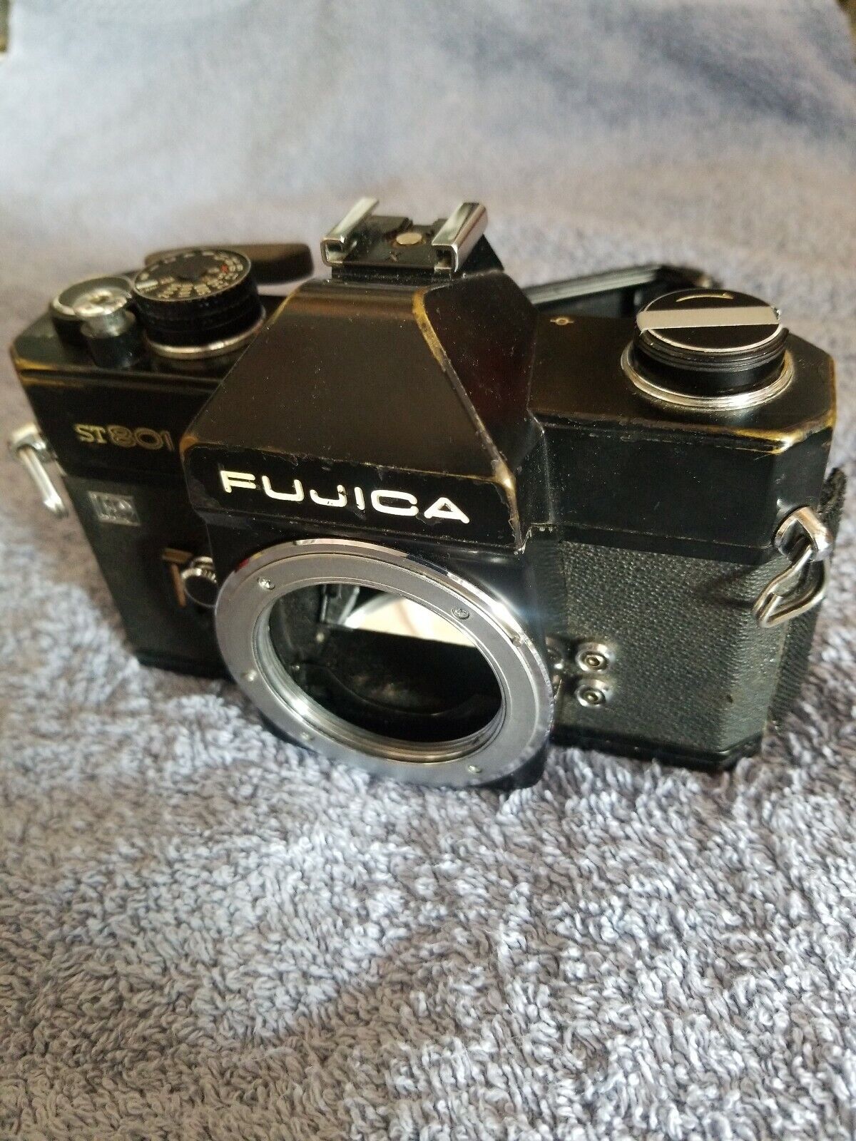 Fujica St 801 Led Black In Good Working Condition Screw Mount Body But  Broken...