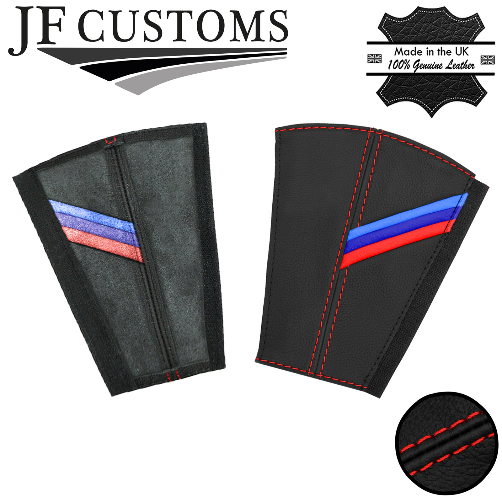 RED TRI STRIPE 2X SEAT BELT LONG COVERS FOR BMW I8 20142020 eBay