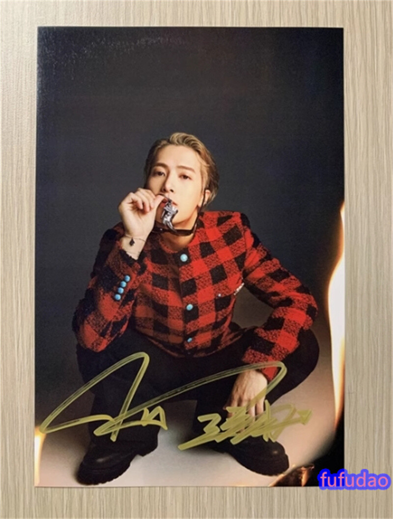 GOT7 Jackson Wang Hand Signed 6'' Photo Autograph Photos Gift 王嘉