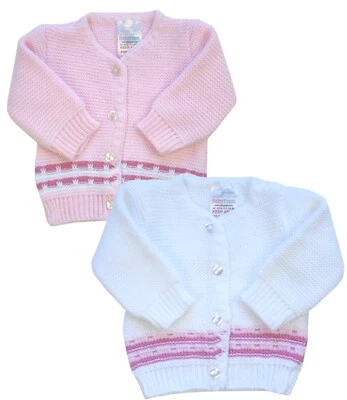 Babyprem Premature Preemie Baby Girls Clothes Pink Knitted Cardigan 3lb 5lb 8lb