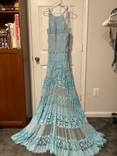Baby blue Sherri hill lace dress
