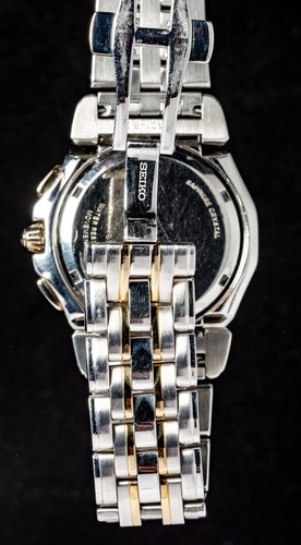 Seiko Chronograph Executive Two-Tone Men's Quartz Watch -- Working, Ø44mm Case - Picture 7 of 11