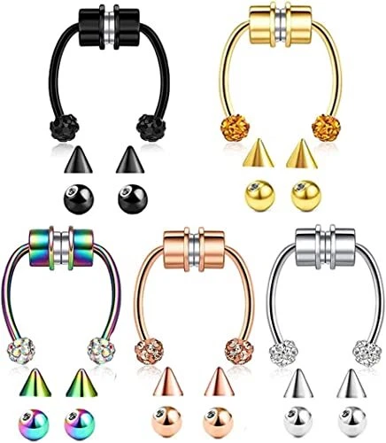 Dropship African Nose Cuff Non Piercing 316L Stainless Fake Nose Ring For  Women Men Faux Nose Rings Clip On Adjustable 8 Pcs to Sell Online at a  Lower Price | Doba