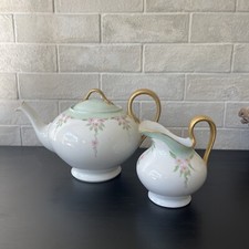 Gorgeous T V Limoges Teapot and Creamer