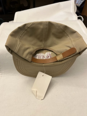 Alpha Phi Khaki Flat Brim Cotton Hat Baseball Cap, VINTAGE,80's