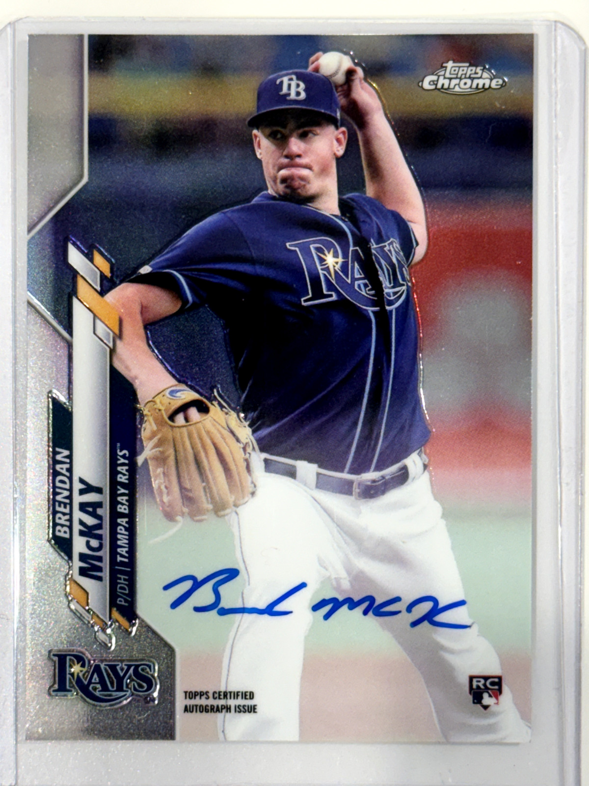 2020 Topps Chrome Rookie Autographs #RA-BM Brendan McKay Auto Rookie Rc
