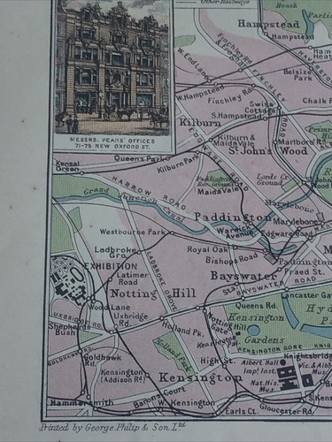 Map 1913: England & Wales London Electric Railways Vintage Antique #4/5 B - Picture 15 of 15