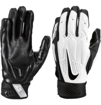 NIKE D-TACK 6.0 KIDS LINEMAN GEL PADDED FOOTBALL GLOVES #NFG22 Youth Small WHITE